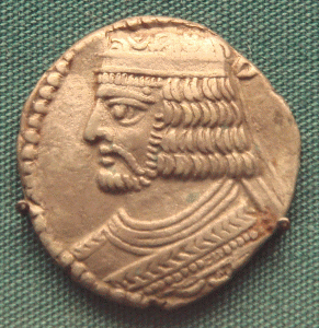 Numismtica II aC, Vologases I, rey de Partia, 126-122