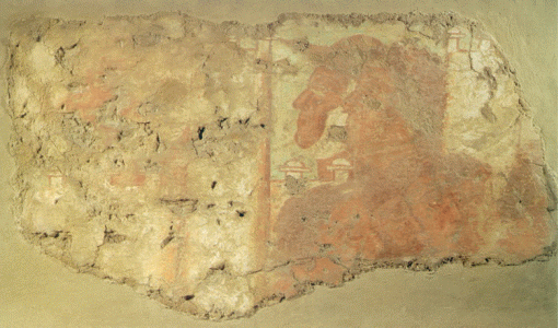 Pin, I aC.-III dC., Procesin en una ciudad amurallada, mural, Seistan, Khuzistn, M. Nacional, Tehern, Irn