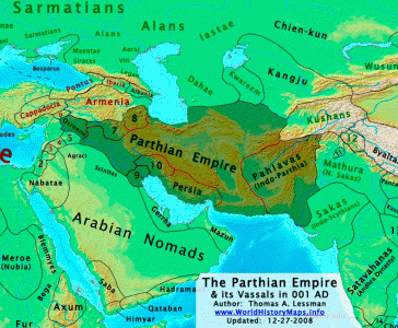 Mapa, I dC., Imperio Parto