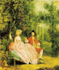 Pin, XVIII, Gainsborough, Thomas, Conversacin en el parque, M. del Louvre, Pars, 1746-1747