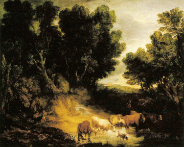 Pin, XVIII, Gainsborough, Thomas, El abrevadero, National Gallery, Londres, 1777