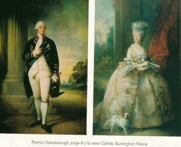 Pin, XVIII, Gainsborough, Thomas, Jorge III y la reina Carlota, Buchingham Palace. Londres