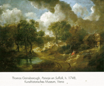 Pin, XVIII, Gainsborough, Thomas, Paisaje en Suffolk, Kunsthistorisches Museum, Viena, Austria, 1748