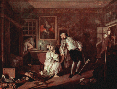 Pin, XVIII, Hogarth, William, El asesinato del conde, National Gallery, Londres, 1743-1745