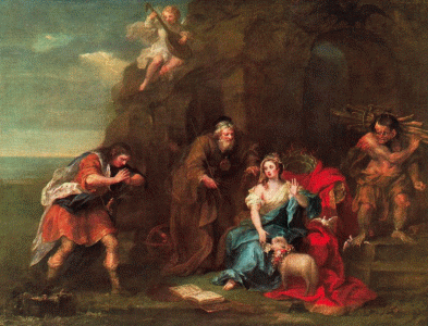 Pin, XVIII, Hogarth, William, Escena de la Tempestad de Shakespeare