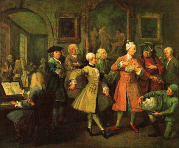 Pin, XVIII, Hogarth, William, La carrera del libertino El azicalamiento matutino, Soanes Museum, Londres 1733-1735