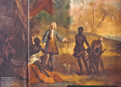 Pin, XVIII, Oudry, Jean-Baptiste, Traficante y jefe negro negocian la compra de esclavos, 1724