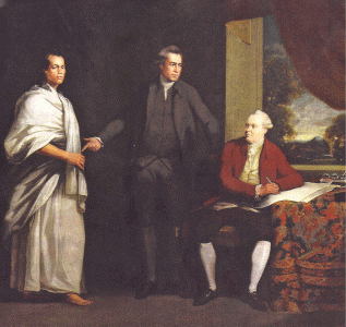 Pin, XVII, Perry, William Tahitiano presentado por Joseph Bank al doctor Solander, 1775-1776