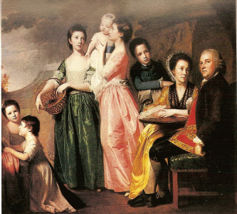 Pin, XVIII, Romney, George, La familia Leigh, National Gallery of Victoria, Melbourne, Australia, 1767-1769