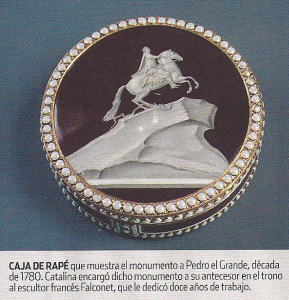 Camafeos, XVIII, Falconet, Caja de Rape de Catalina II a Pedro el Grande, dcada de 1780