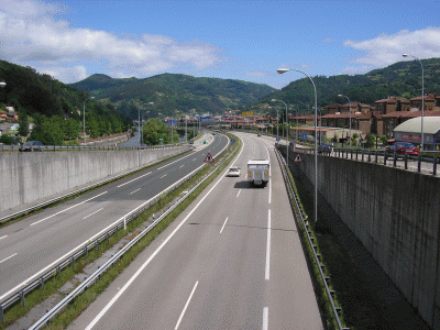 Geo, Asturias, Humana, Poblamiento, Autopista por Mieres