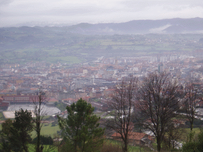 Geo, Asturias, Humana, Poblamiento, Oviedo, desde las faldas del Naranco