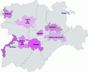 Geo, Castilla-Len, Econmica, Agricultura, Zonas vincolas, Mapa