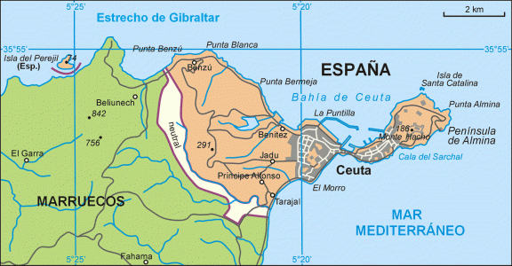 Geo, Ceuta, Cartografa, mapa