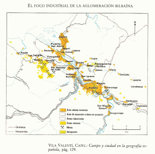Econmica, Euskadi, Industria, Foco industrial, Aglomeracin de Bilbao, Mapa