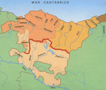 Fsica, Euskadi, Hidrografa, Rios, Mapa