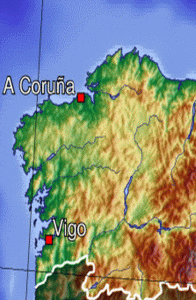 Geo, Galicia, Fsica, Relieve, Mapa
