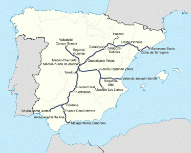 Geo, Madrid, Econmica, Comunicaciones, Ferrocarril, Red, AVE, Mapa