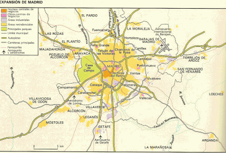 Geo, Madrid, Humana, Poblamiento, Expansin urbana, Siglo XX, segunda mitad