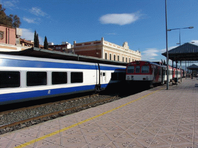 Geo, Murcia, Econmica, Transporte, Trenes, Pasajeros, en la estacin