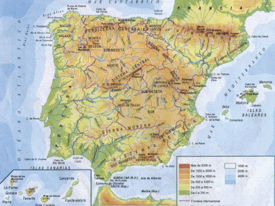Geo, Murcia, Fsica, Relieve, Mapa