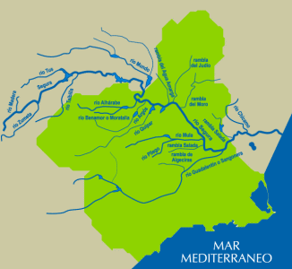 Geo, Murcia, Fsica, Hidrologa, Ros, Ro Segura, afluentes y ramblas