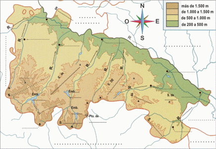 Geo, Rioja, Hidrologa, Ros, Ros y pluviosidad, Mapa
