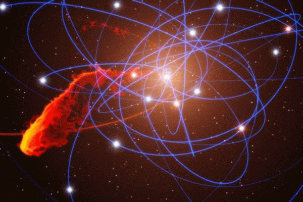 Universo Agujero Negro   a punto de Tragarse una Nube de Gas o Banquete Cosmico