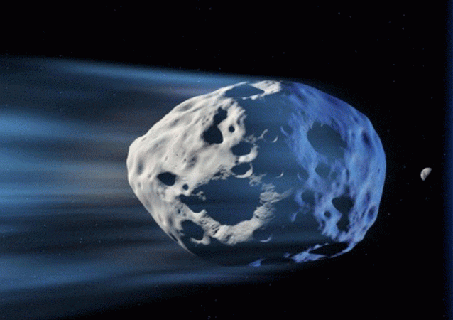 Universo Asteroide cerca de la Tierra Recreacion
