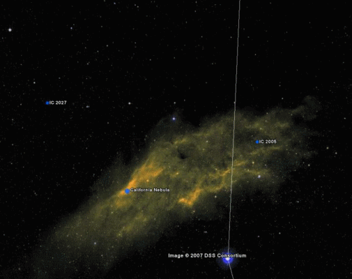 Universo Nebulosa California en Perseo