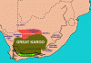 Fsica, Gran y Pequeo Karoo. Mapa, Repblica Sudafricana