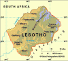Poltica, Mapa, Leshoto, Repblica Sudafricana