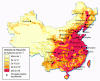 Humana Poblacion Densidad Mapa China