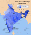 Fisica Clima Precipitaciones en Mm Mapa India