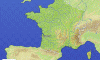  Fisico Red Fluvial Mapa mudo Francia
