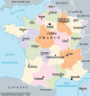 Politico Departamentos Mapa Francia