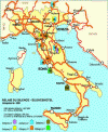 Economica Comunicaciones Red de Carreteras Mapa Italia