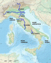 Fisica Hidrografia Rios Rios Principales Mapa Italia
