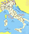 Fisica Hidrografia Rios y Lagos  Mapa Italia