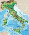 Fisica Relieve  Mapa Italia