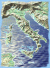 Fisica Relieve Mapa Italia