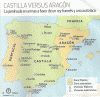 Hist Espana XVIII Guerra de Sucesion Castilla contra Aragon Mapa