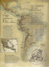 Hist XVII Halma Frans Mapa de America Central-Sur y Planisferio Holandes Mapa-Grabado