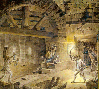 Hist, XVIII, Revolucin Francesa, Liberacin de prisioneros en la crcel de la Bstilla, 1789