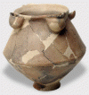 Prehistoria Ceramica Vasija ritual Edad del Hierro Cabezo de Monleon Caspe Zaragoza 750 aC