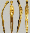Prehistoria Edad Hierro Figurilla de Oro Dinamarca